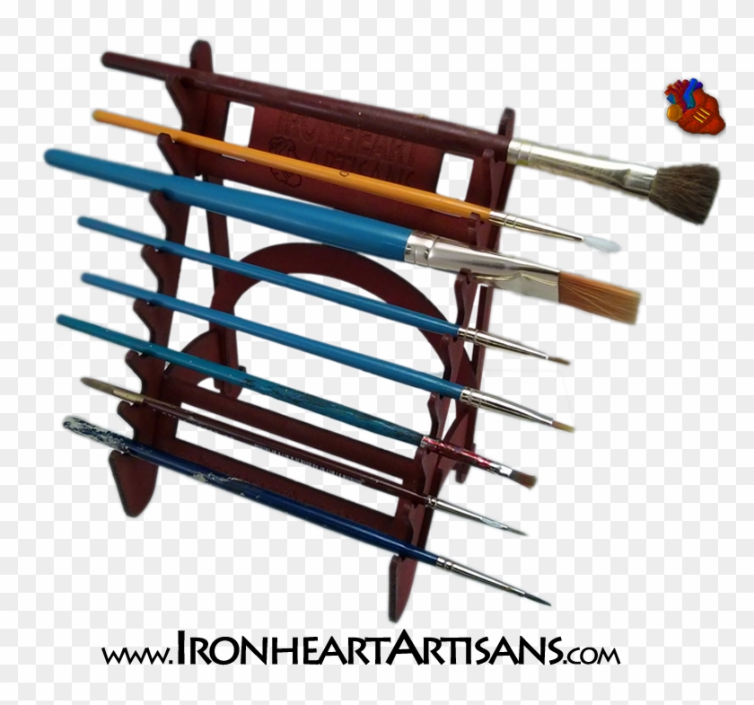 Paint Brush Clipart Paint Holder - Horizontal Paint Brush Holder - Png Download #1205223