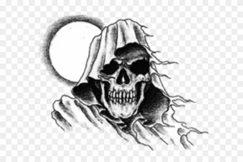 Drawn Grim Reaper Flying - Grim Reaper Transparent Tattoo Clipart #1205357