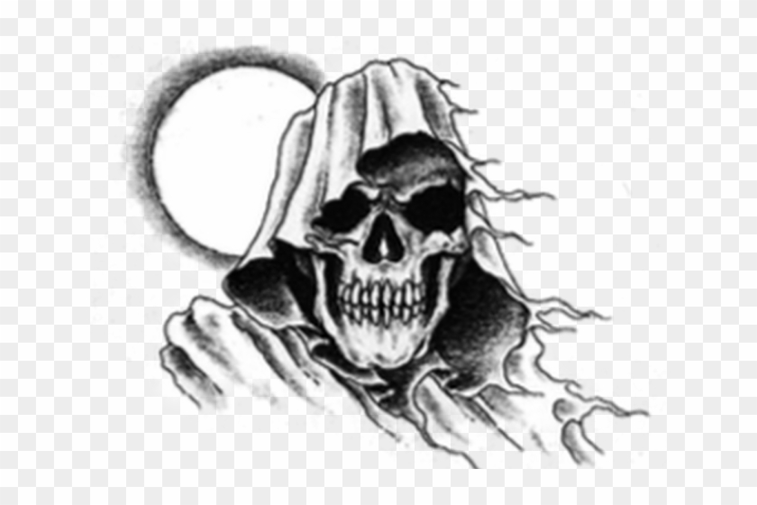 Drawn Grim Reaper Flying - Grim Reaper Transparent Tattoo Clipart