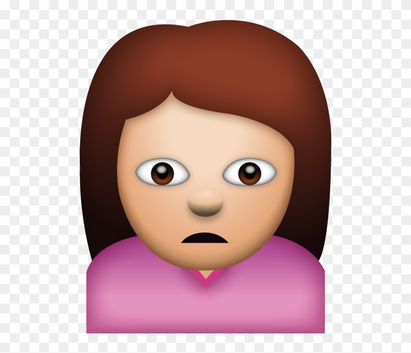 Download Sad Emoji Icon In Png Emoji Island - Sad Woman Emoji Png Clipart