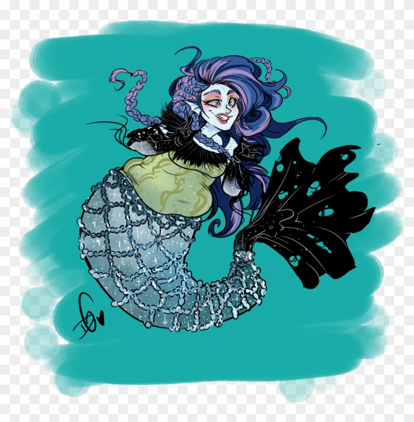 Ghost With A Merma - Illustration Clipart #1206504