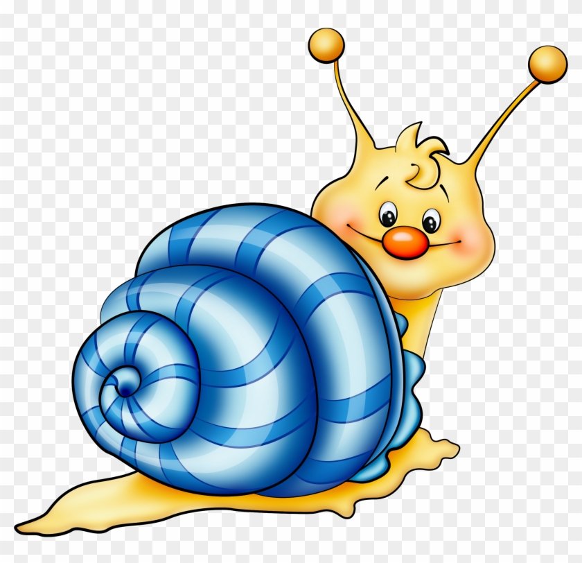 Blue Snail Cartoon Png Picture - Dibujo De Un Caracol A Color Clipart