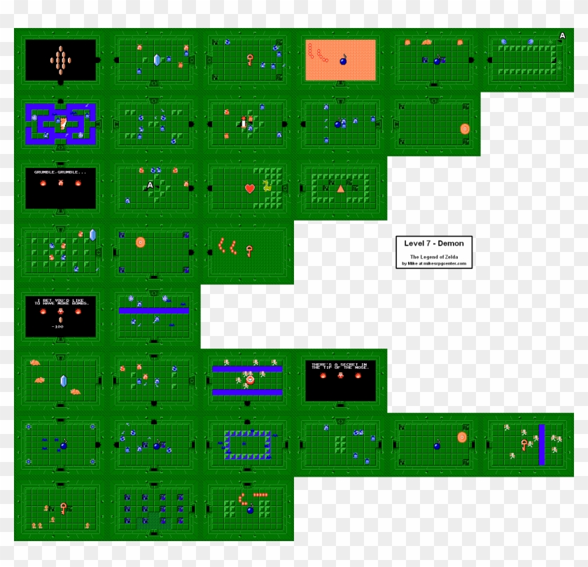 Level - Map Of Level 5 Legend Of Zelda Clipart #1207351