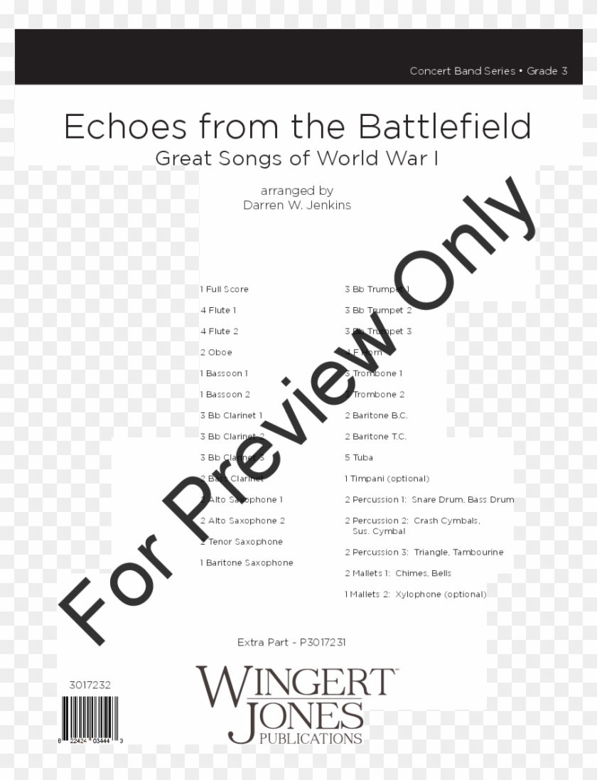 Echoes From The Battlefield Thumbnail Echoes From The - Sheet Music Clipart