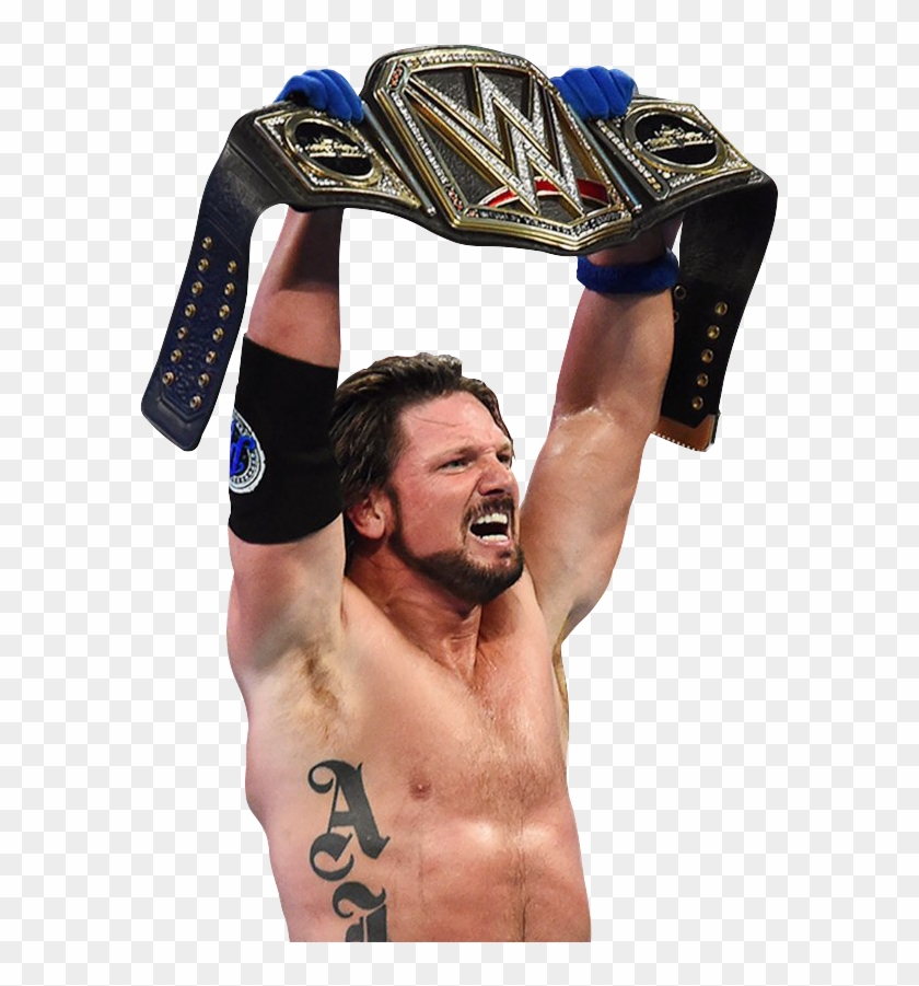 Aj Styles Wwe Champion Png , Png Download Clipart #1208117