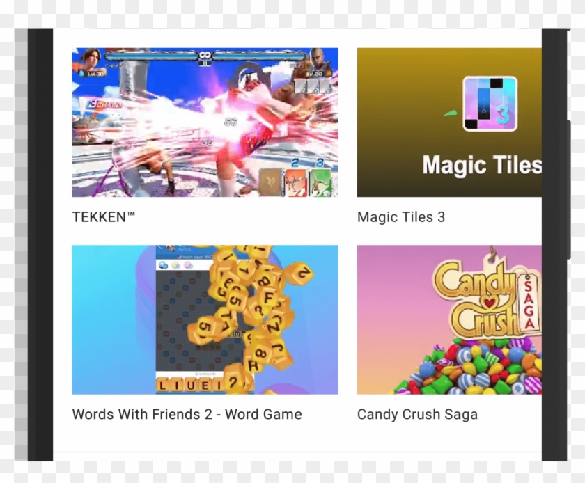 Arcade Tab In Google Play Games - Candy Crush Saga Clipart #1208420