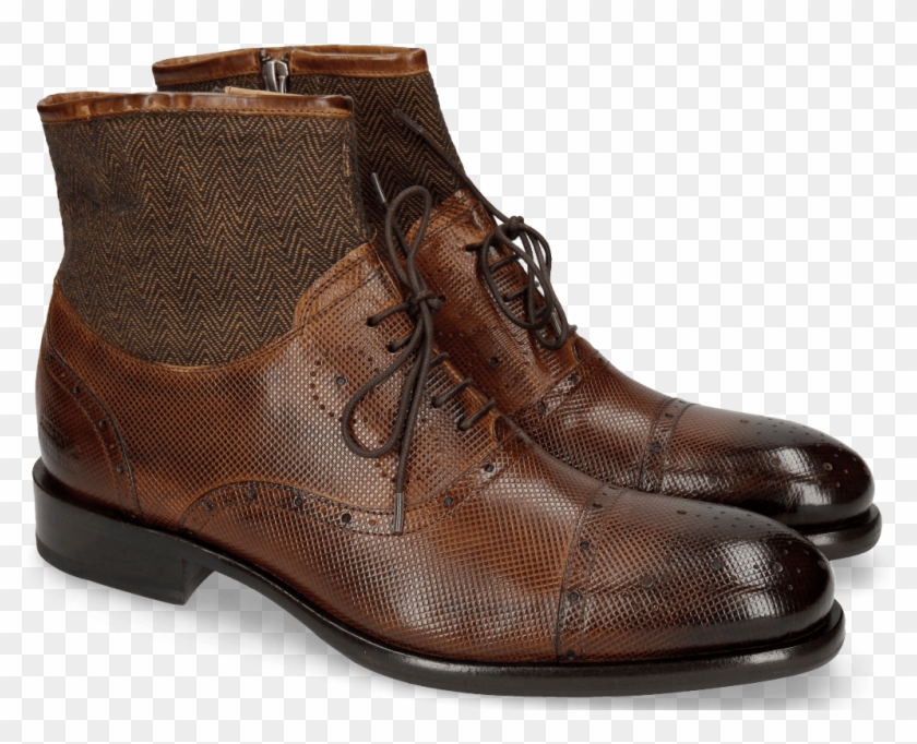 Ankle Boots Patrick 4 Dice Wood Textile Harring Bone - Melvin & Hamilton Clipart