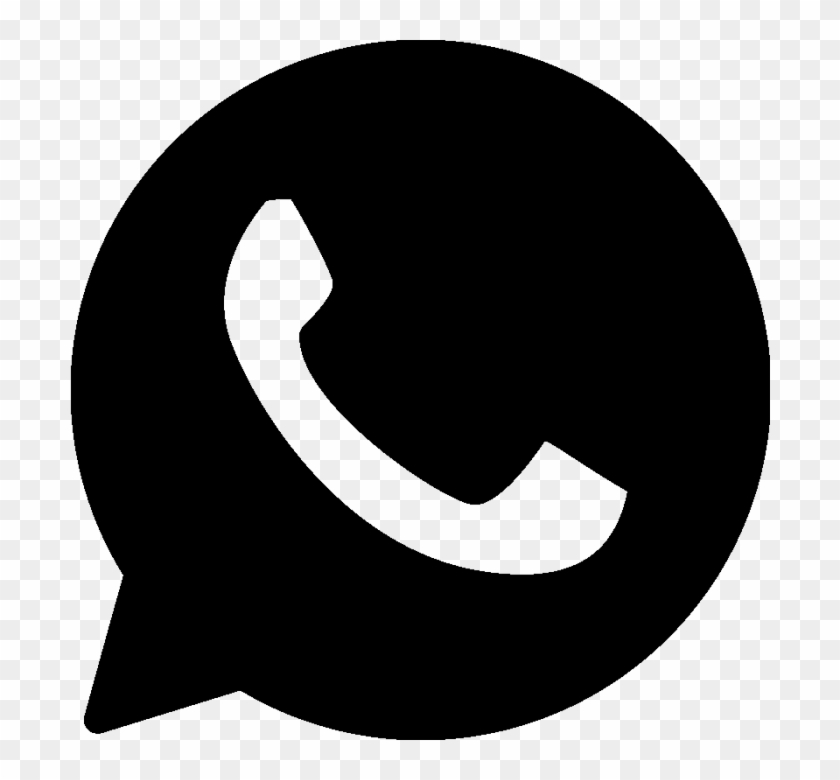 Logo Whatsapp Png Blanco - Whatsapp Logo Black Png Clipart