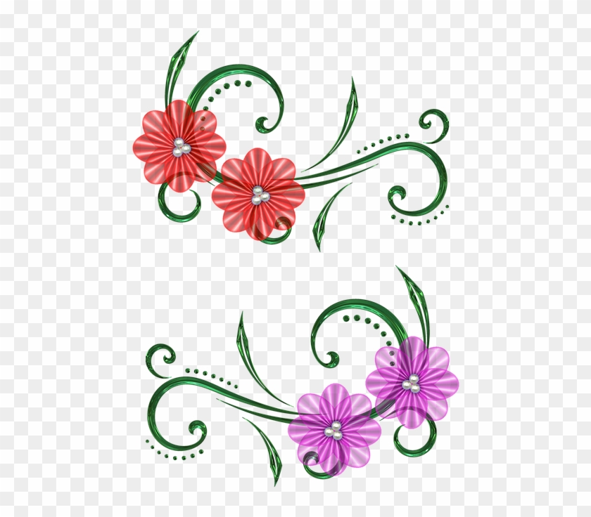 521 X 720 2 - Flower Scrapbook Design Drawing Clipart #1209744
