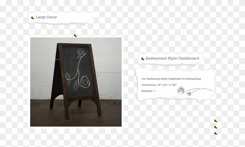 Restaurant Style Chalkboards - Chair Clipart