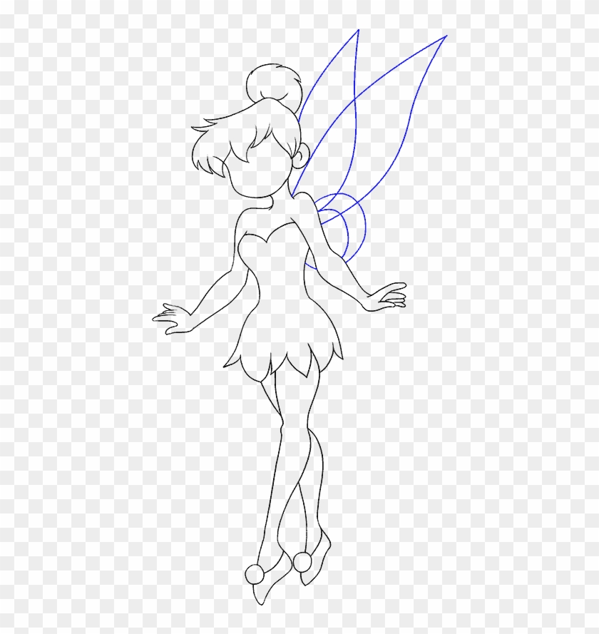 How To Draw Tinkerbell Easy Drawing Guides Inside Tinkerbell - Fairy Clipart #1210945