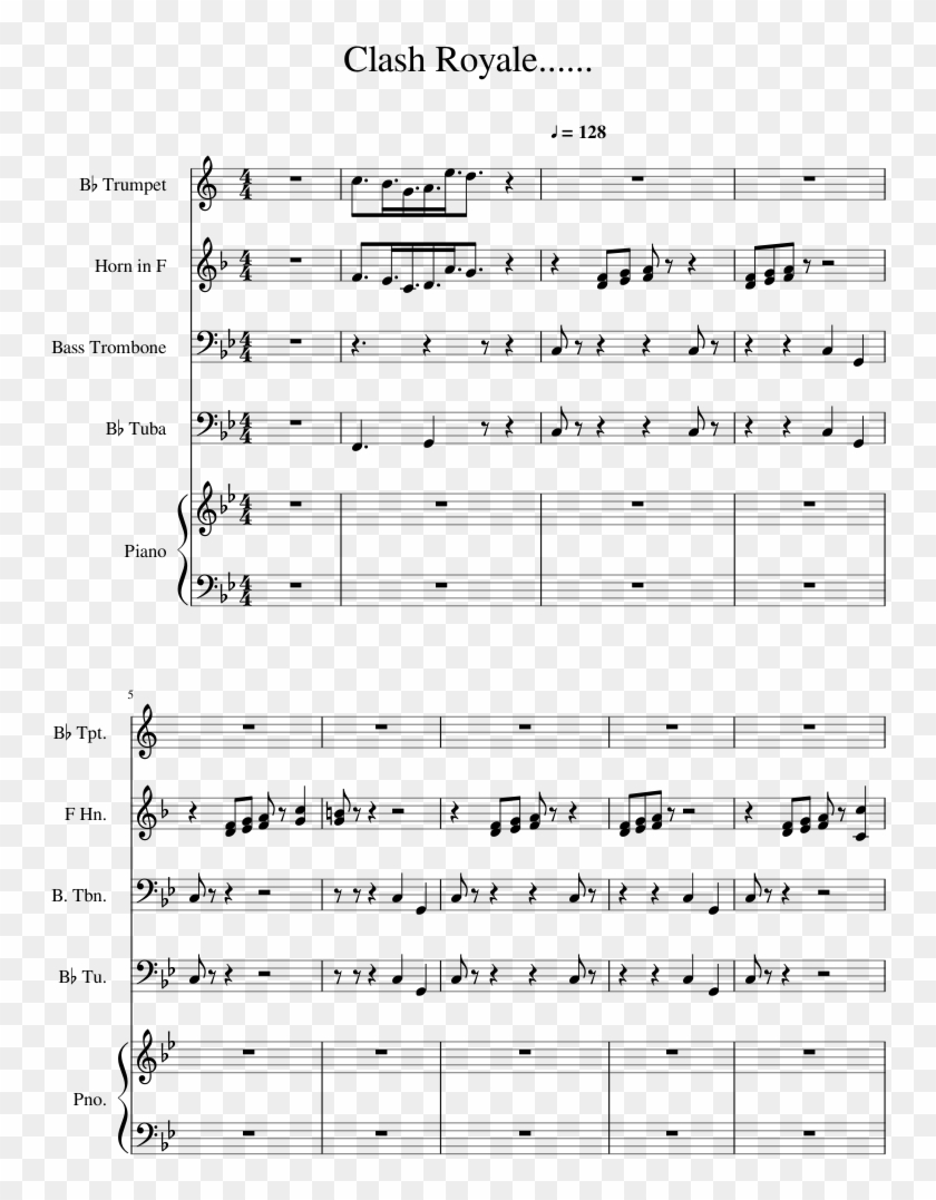 Clash Royale - - Clash Royale Piano Sheet Music Clipart