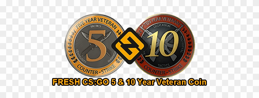 Fresh Csgo 5 & 10 Year Veteran Coin Accounts - Good Life Recordings Clipart #1211160