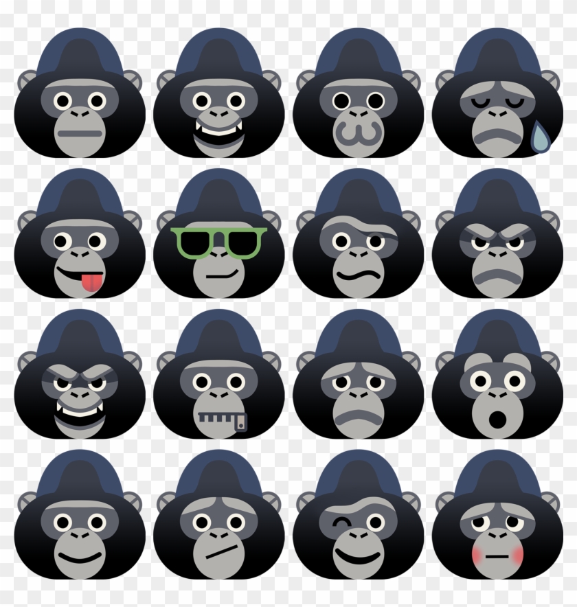 Gorilla Clipart Smiley - Png Download #1211948
