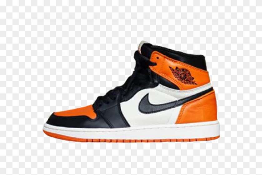 Sports Paradise - Air Jordan 1 Orange Satin Clipart