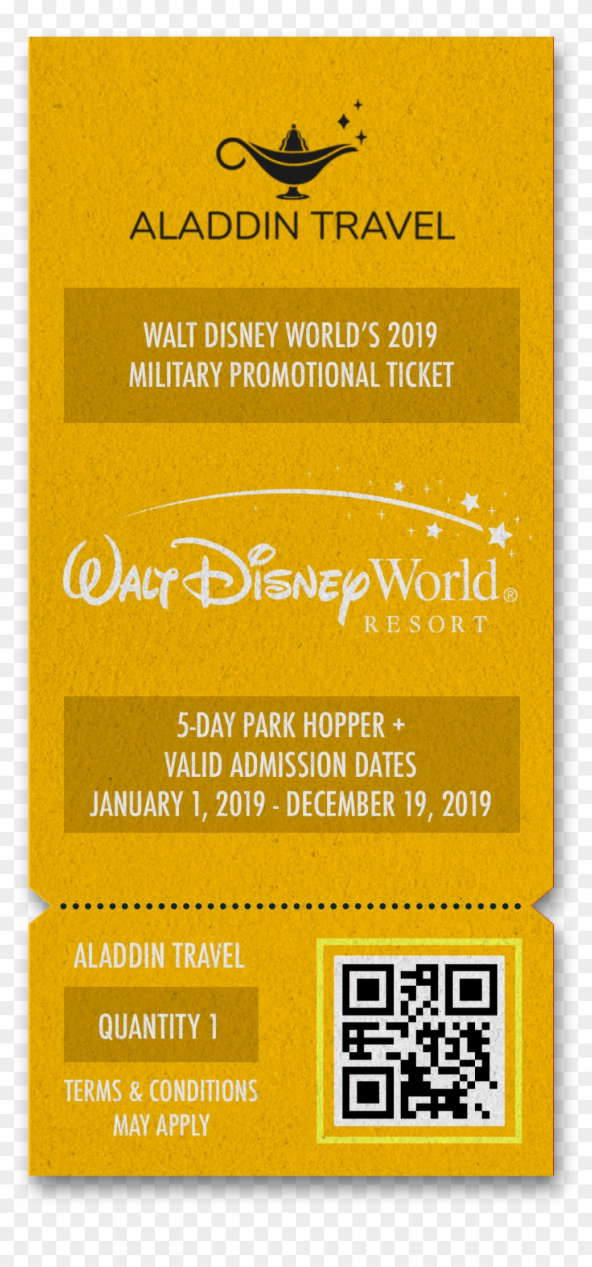Aladdintravel Ticket Disneyworld 5dayplus-min Clipart #1212949