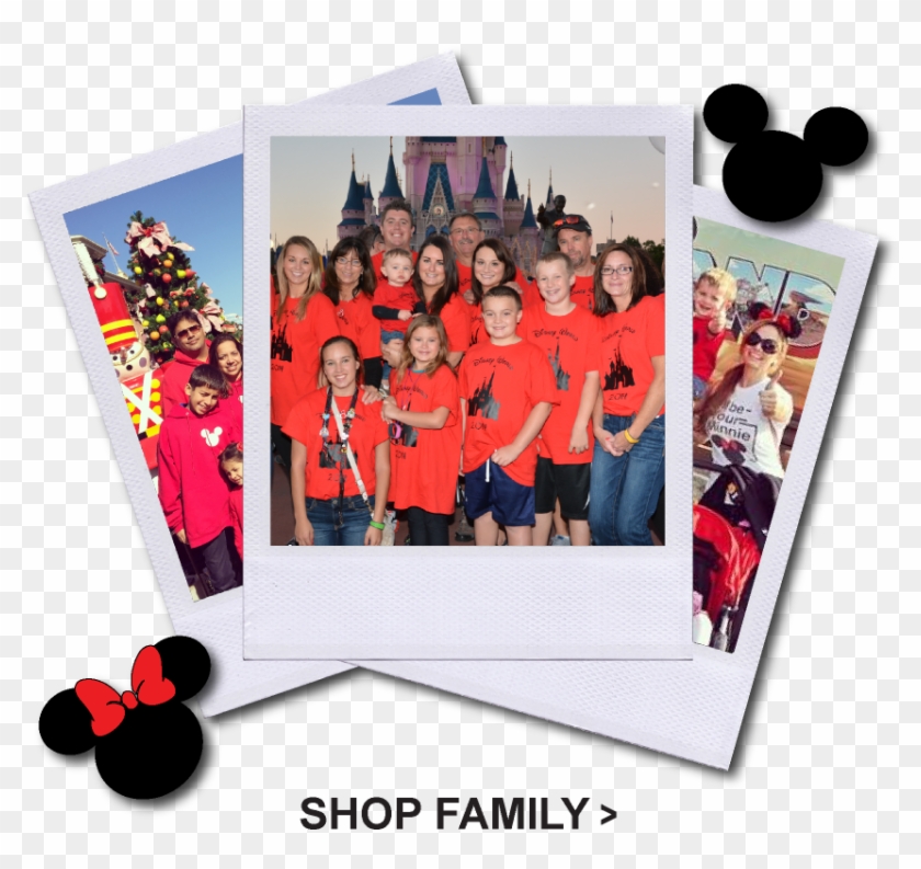 Disney Family Apparel Matching T Shirts Standing In - Christmas Clipart