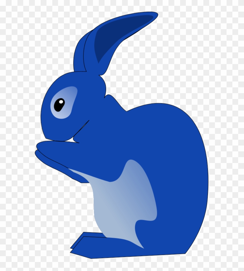Blue Rabbit Clipart - Rabbit Clip Art - Png Download