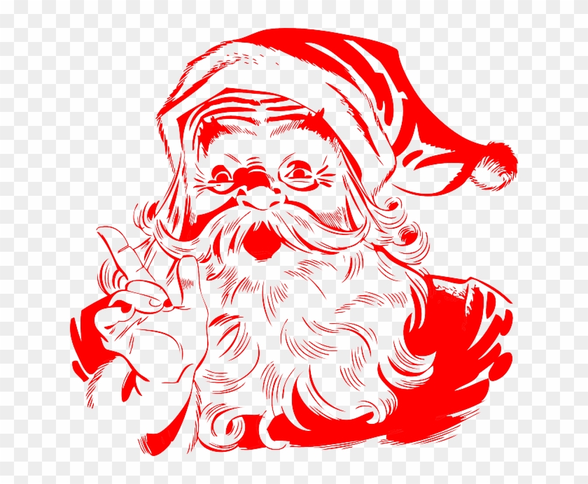 The Perfect Man, The Perfect Woman, And Santa Claus - Santa Claus Black And White Clipart