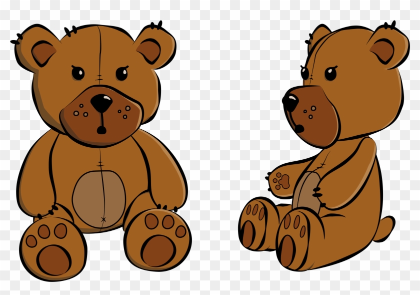 Teddy Bear Clipart Transparent - Teddy Bear Cartoon Sitting - Png Download