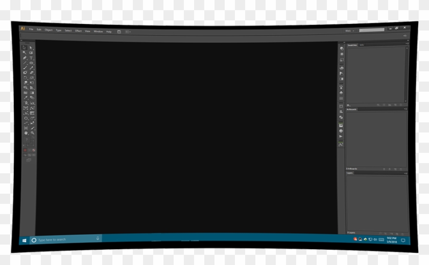 How To Create A Curved Screen Like - Led-backlit Lcd Display Clipart #1213985