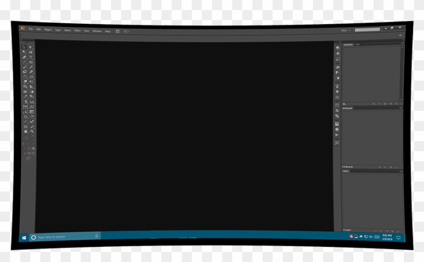 How To Create A Curved Screen Like - Led-backlit Lcd Display Clipart