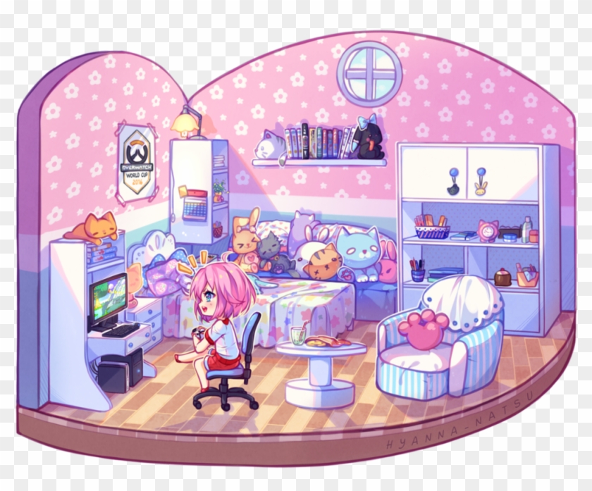 Video Commission Room By - Hyanna Natsu Chibi Room Clipart #1214126