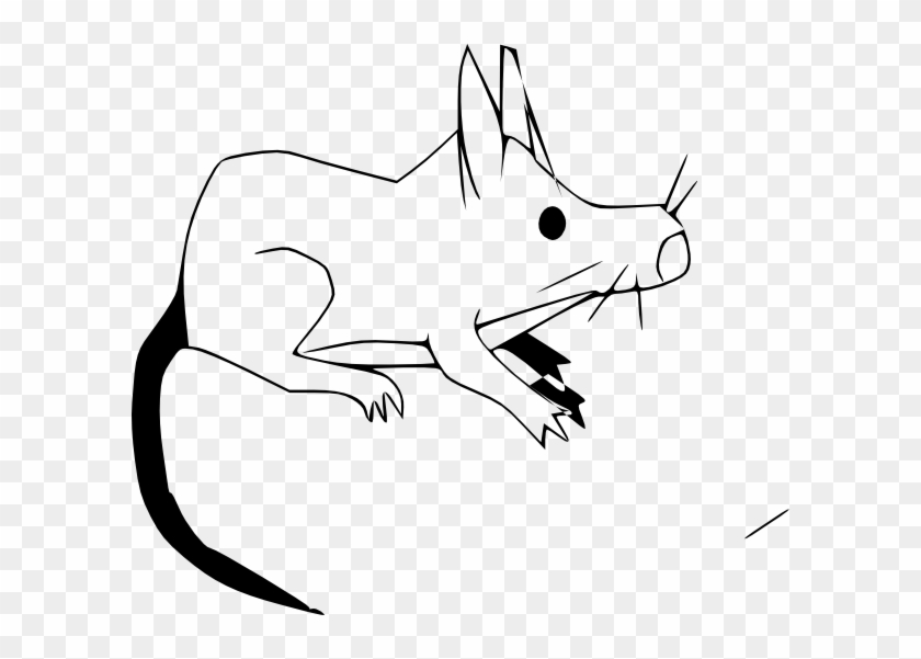 600 X 521 2 - Gambar Hewan Hitam Putih Tikus Clipart