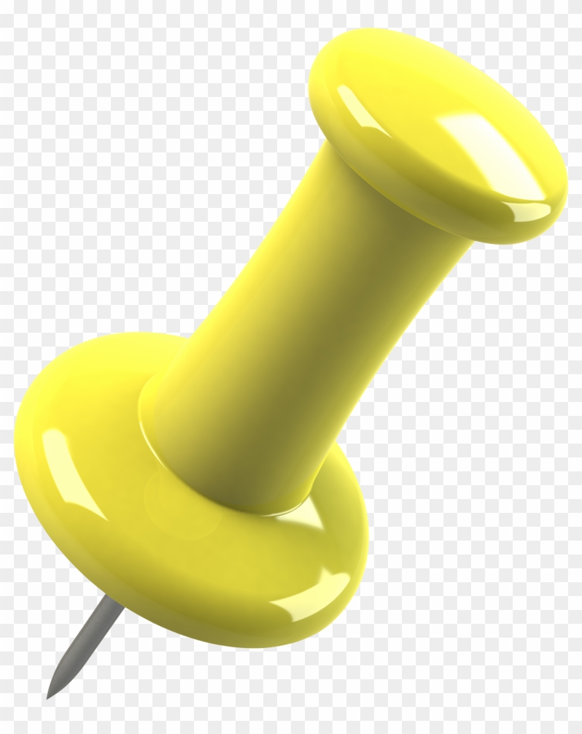 Pin Png - Yellow Push Pins Transparent Clipart
