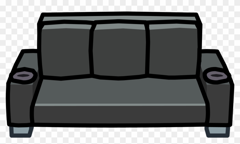 Picture Black And White Stock Black Designer Club Penguin - Club Penguin Black Couch Clipart #1216140
