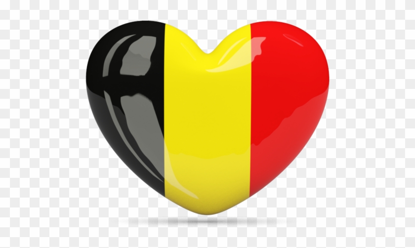 Belgium Flag Heart Icon - Belgium Flag Heart Png Clipart