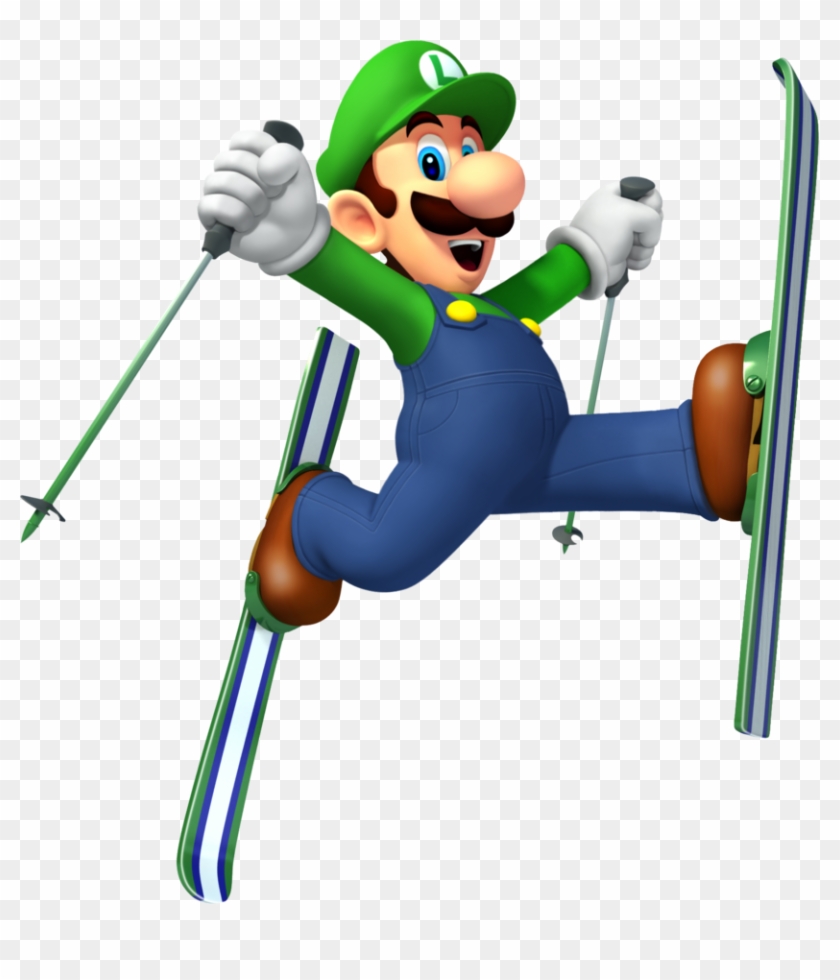 Luigi Mswg - Mario And Sonic At The Olympic Winter Games Luigi Clipart