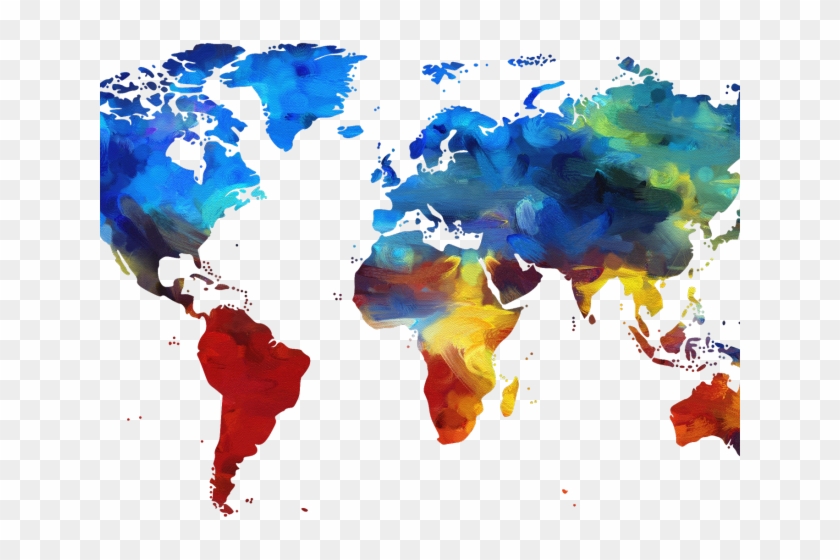 Transparent Background Paint Net - World Map Clipart #1216763