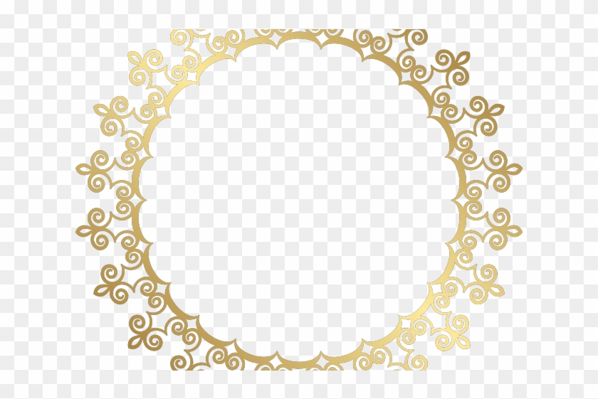 Decorative Line Gold Clipart Png - Circle Gold Frame Png Transparent Png