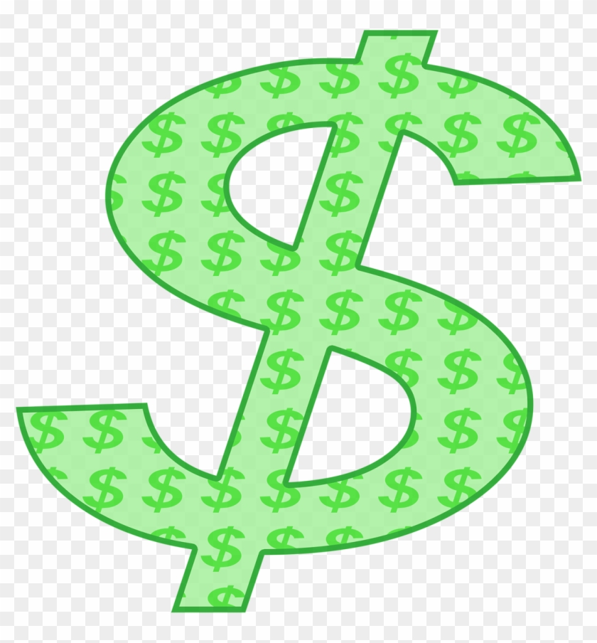 Green Dollar Png Background Image - Signo De Dolar Verde Png Clipart