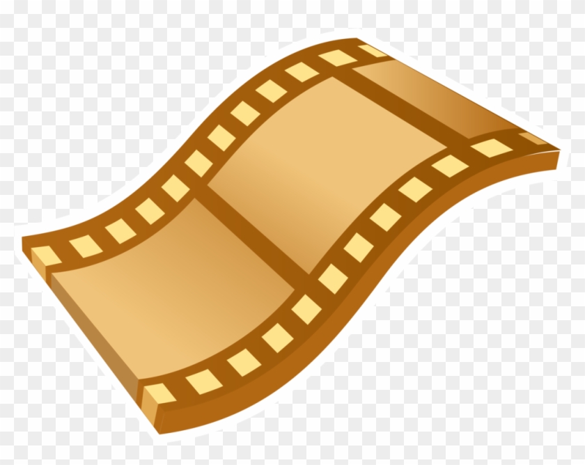Filmstrip Cinema Art Videotape - Golden Film Strip Png Clipart #1217532