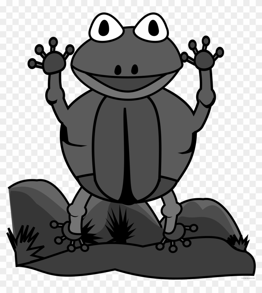 Vector Royalty Free Library Black And White Frog Clipart - Clip Art - Png Download