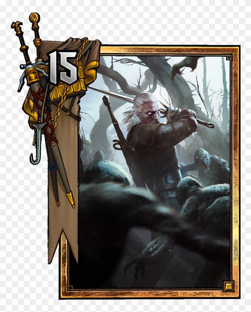Geralt Of Rivia - Gwent Geralt Clipart #1217930