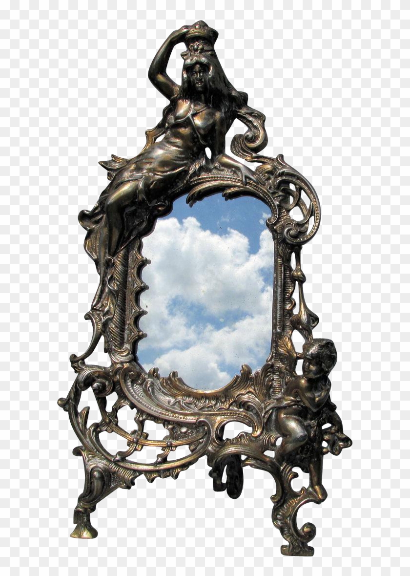 Picture Antique Or Picture Frame With Queen Cherub - Chair Clipart