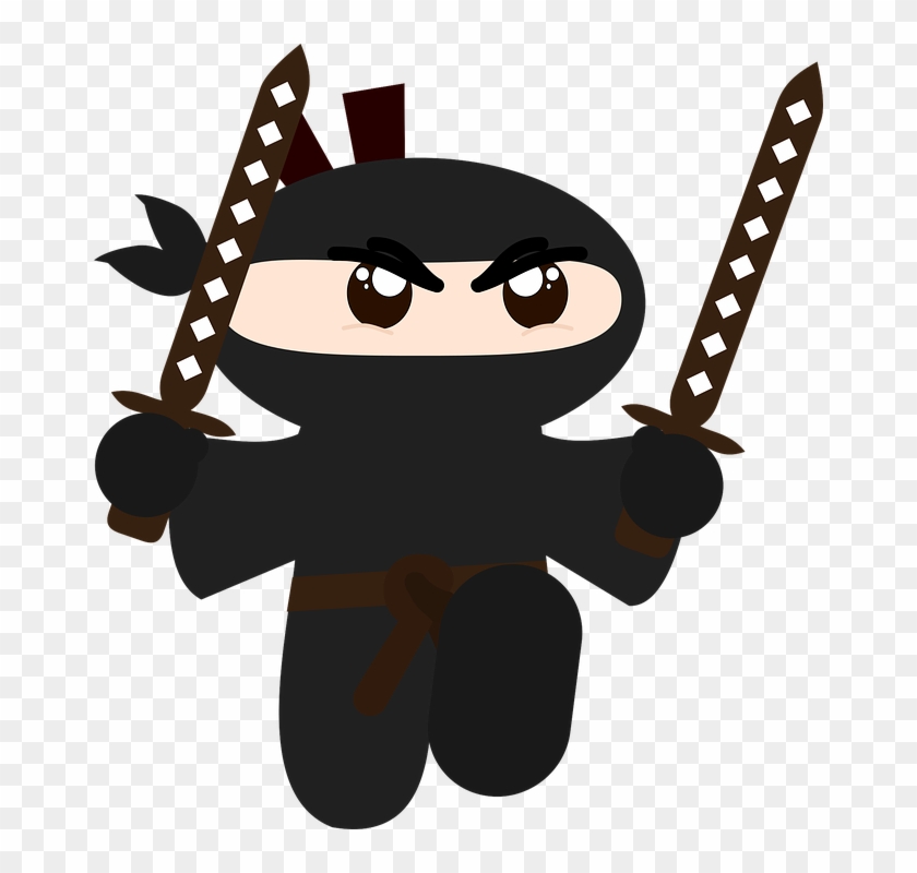 Ninja, Minimalist, Hd, Sword, Katana, Brown, Black - Ninja Graphic Clipart #1218389