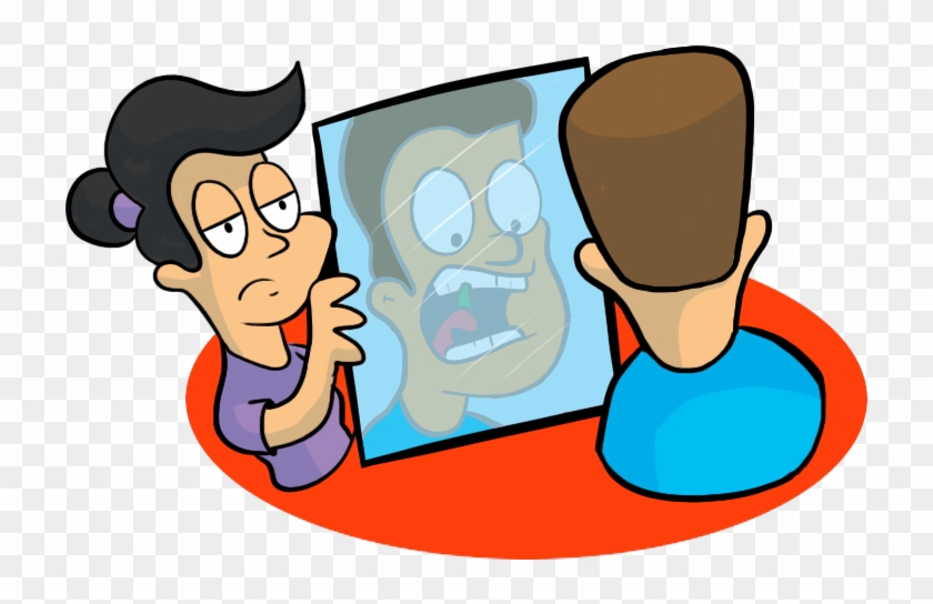 In Teeth Mirror - Cartoon Clipart