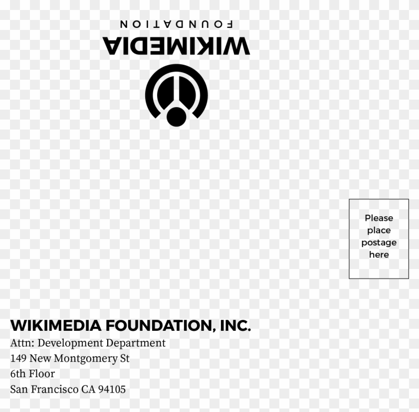 Wikimedia Foundation Brand Remittance Envelope Front - Wikimedia Foundation Clipart