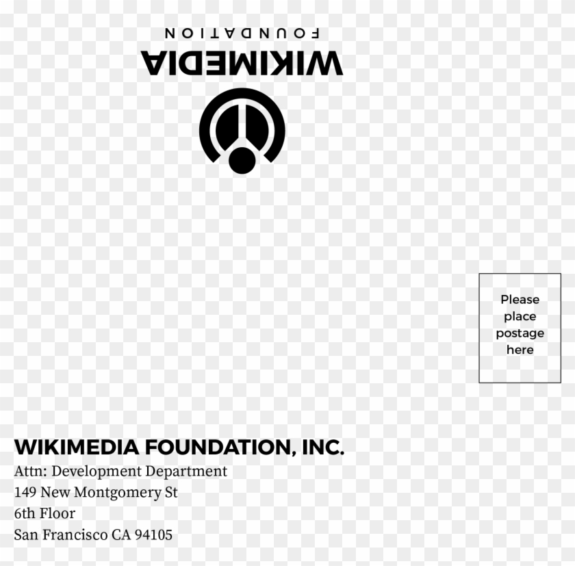 Wikimedia Foundation Brand Remittance Envelope Front - Wikimedia Foundation Clipart #1218575