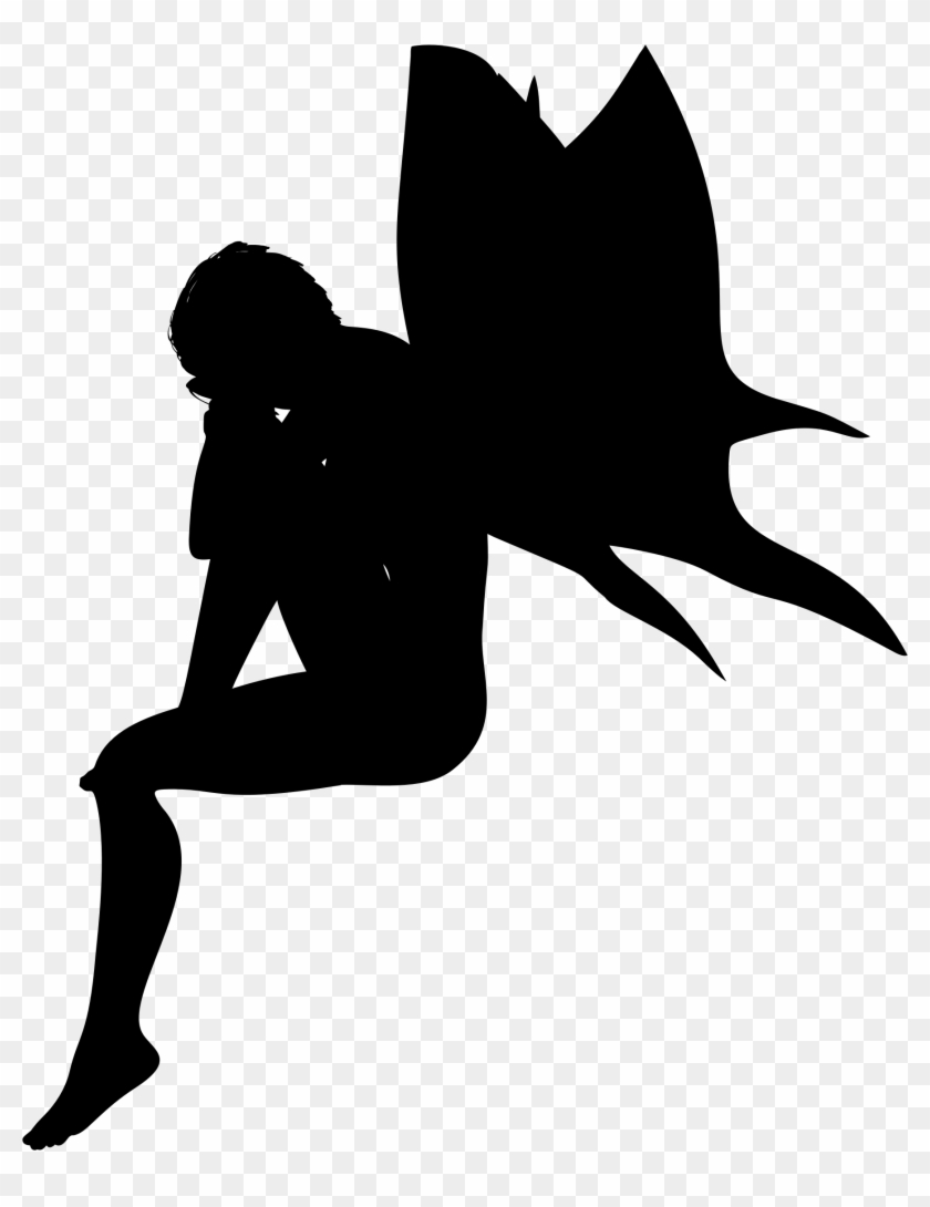 Fairy Silhouette Clip Art Free At Getdrawings - Fairies Silhouette Png Transparent Png #1218837