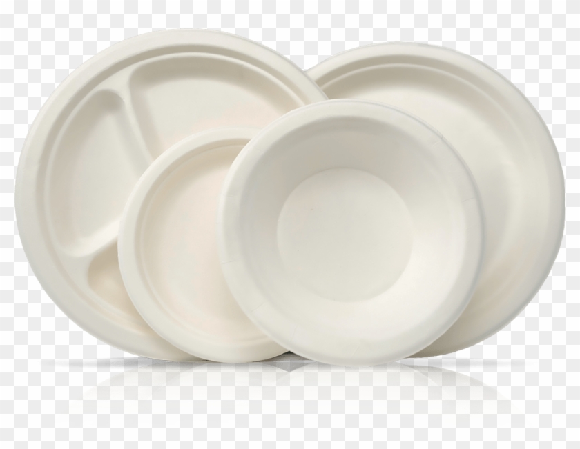 Biodegradable Divided Plate - Disposable Plates With Bowl Clipart