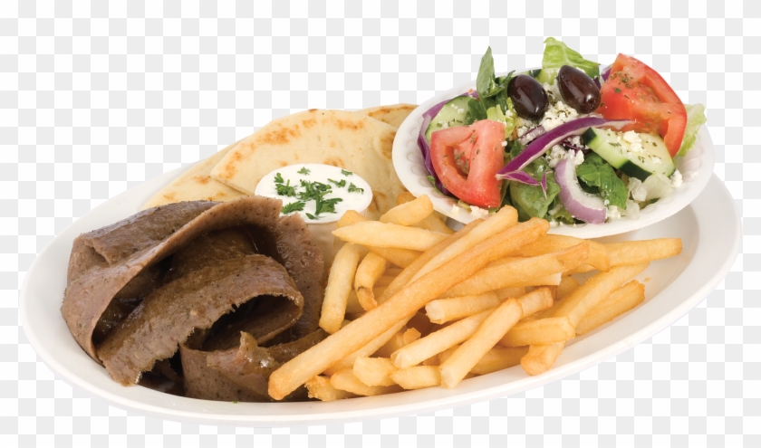 Gyros Plate - Gyros On Plate Clipart