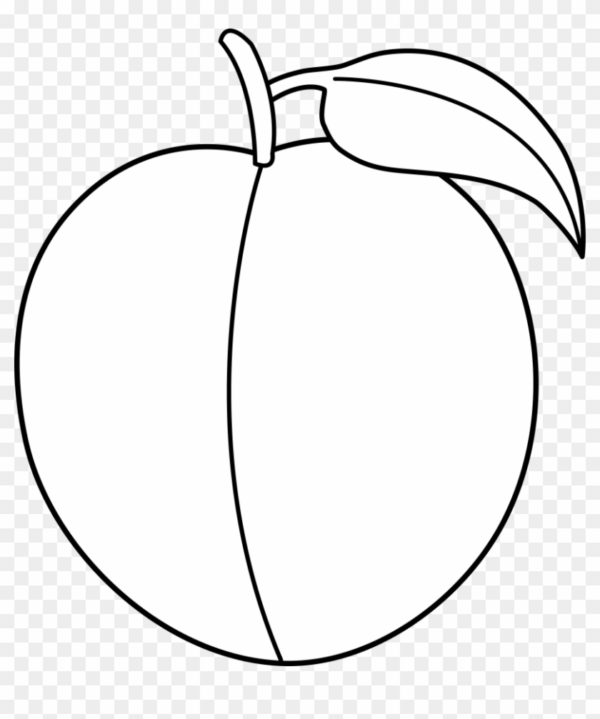 830 X 927 4 - Персик Контур Clipart