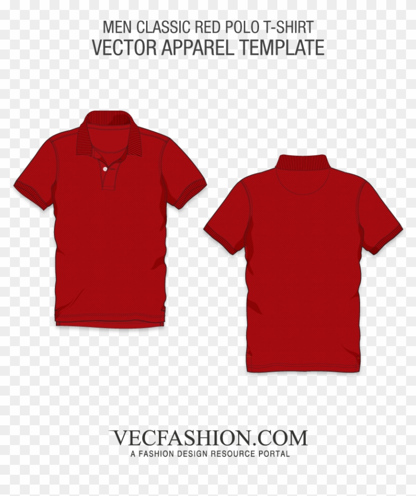 1000 X 1000 6 - Red Polo Shirt Vector Clipart