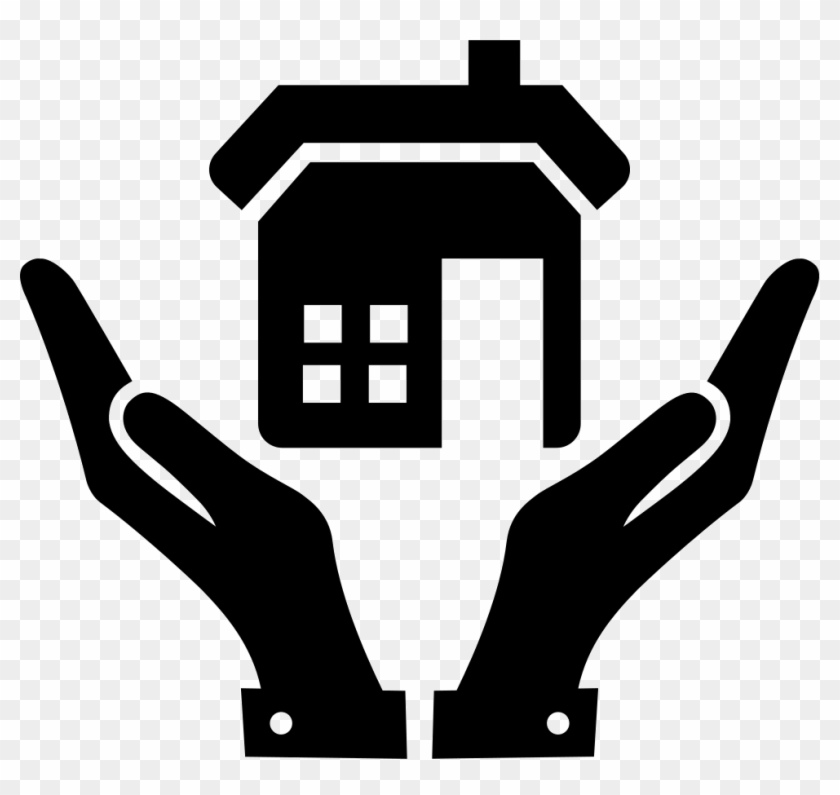 Open Hands And A Home Svg Png Icon Free Download - Manos Abiertas Vector Png Clipart