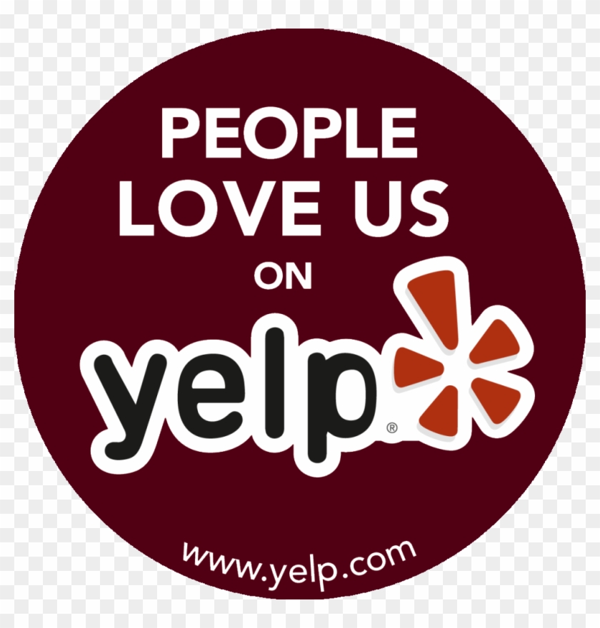 People Love Us On Yelp Burgundy - Yelp Clipart #1222455